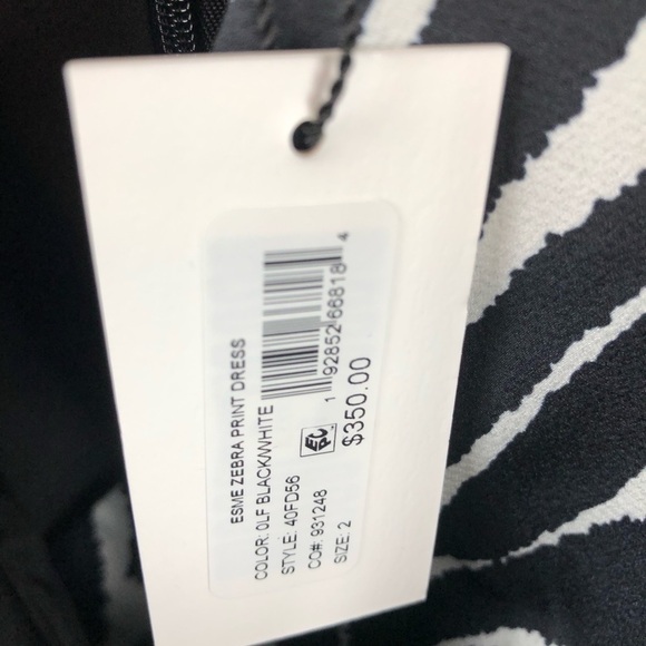 NWT Milly Esme Zebra Print Faux Wrap Dress - Picture 13 of 14